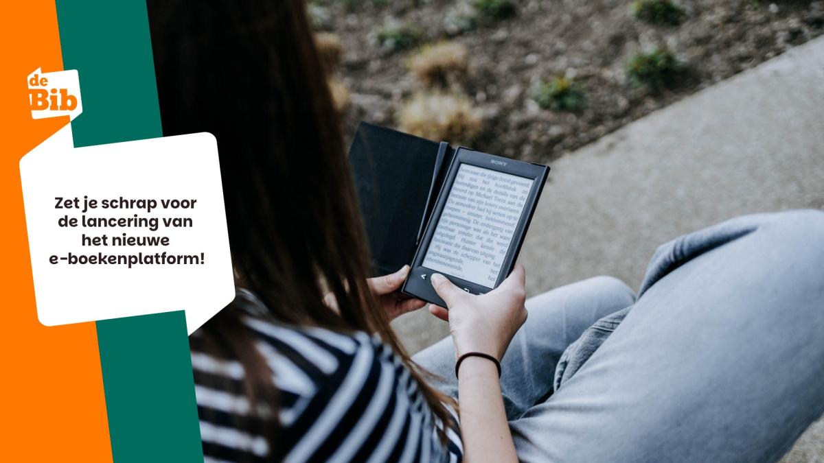 een persoon leest op een e-reader