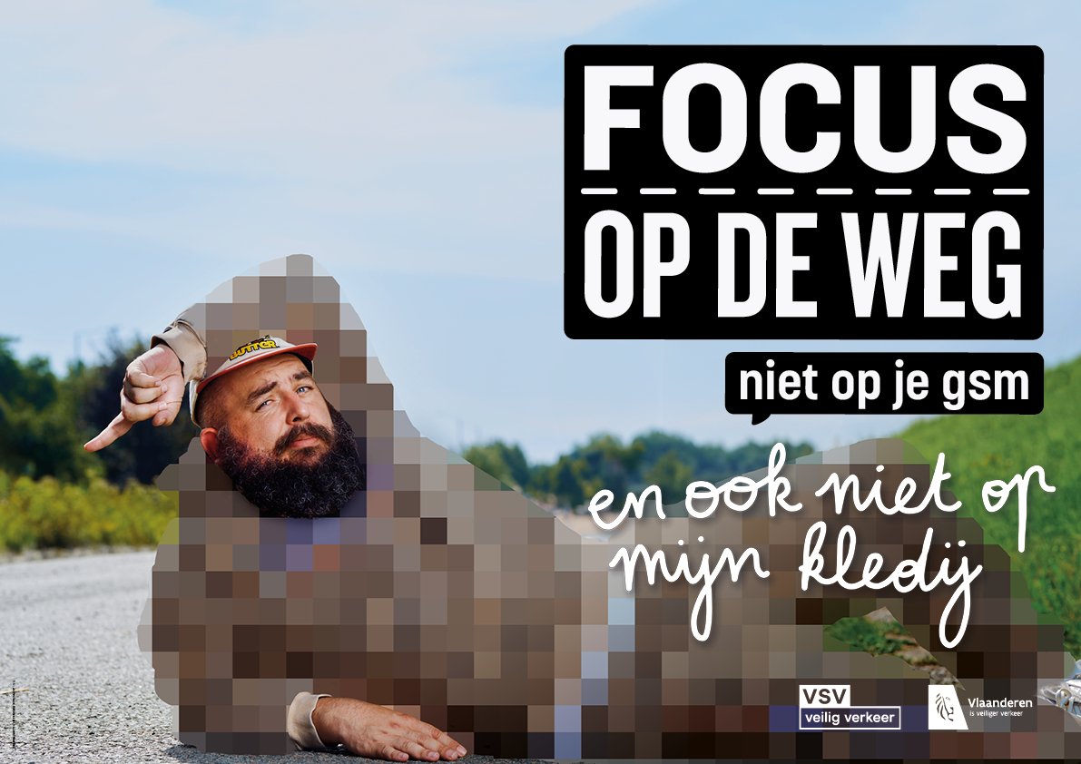 focus op de weg, niet op je gsm