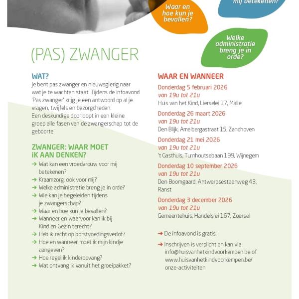 Pas Zwanger - infoavond © Huis van het kind Voorkempen