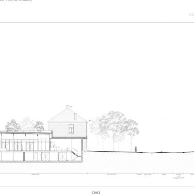 plan nieuwe dorpszaal en pastorij Halle