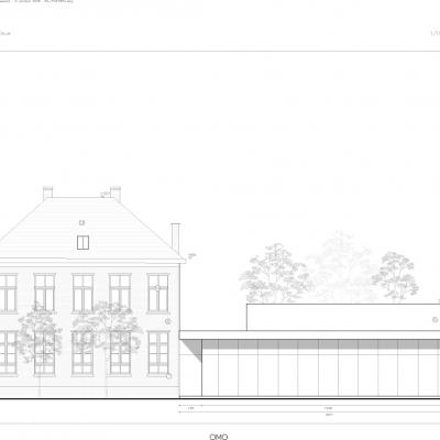 plan nieuwe dorpszaal en pastorij Halle