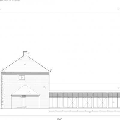 plan nieuwe dorpszaal en pastorij Halle