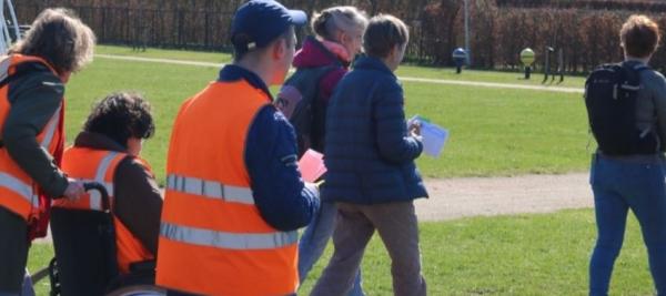 een foto van de proefwandeling- en fietstocht 