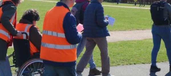 een foto van de proefwandeling- en fietstocht 