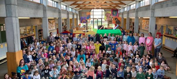 een hart onder de riem tijdens de pyjamadag van Bednet