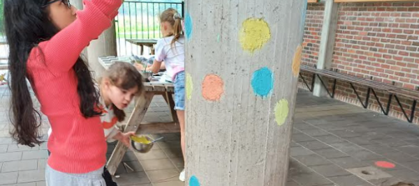 schoolmuren krijgen laagje kunst: leerlingen creatief met street-art