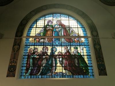 glasraam in de Kapel A-4 Anna en Joachim