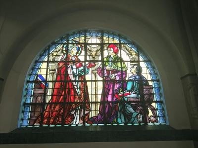 glasraam in de Kapel B-2 Norbertus van Xanten