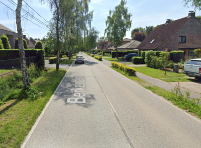 Google Maps foto van de locatie waar de werken in de Berkenlaan plaatsvinden