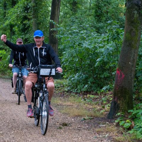 Fietsen door het bos