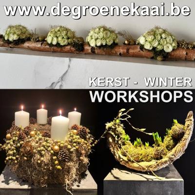Workshops bloemschikken Advent - Kerst - Winter © de groene kaai